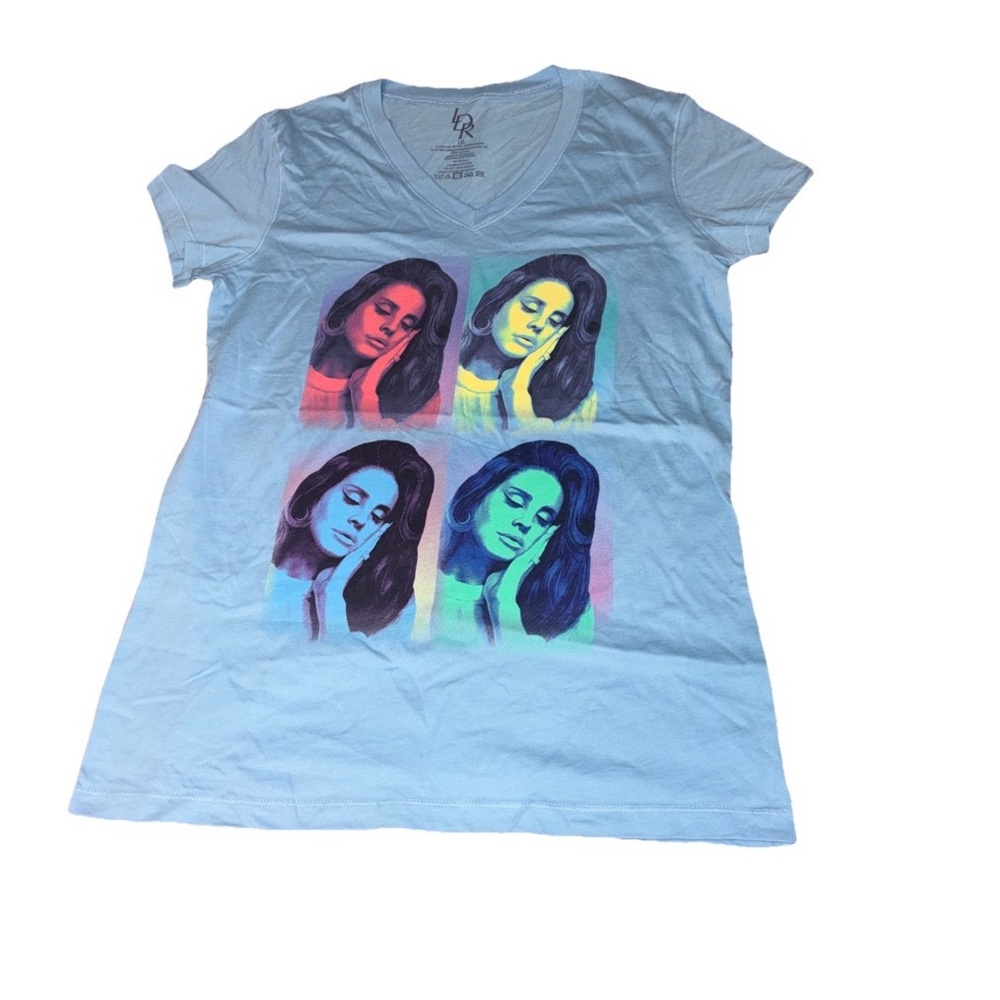 Vibrant Blue Graphic Women's Lana del Rey tee
